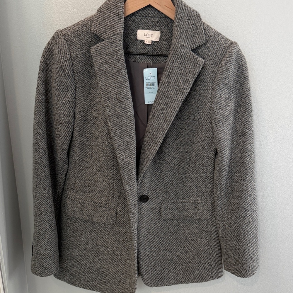 LOFT NWT Women's Charcoal Blazer